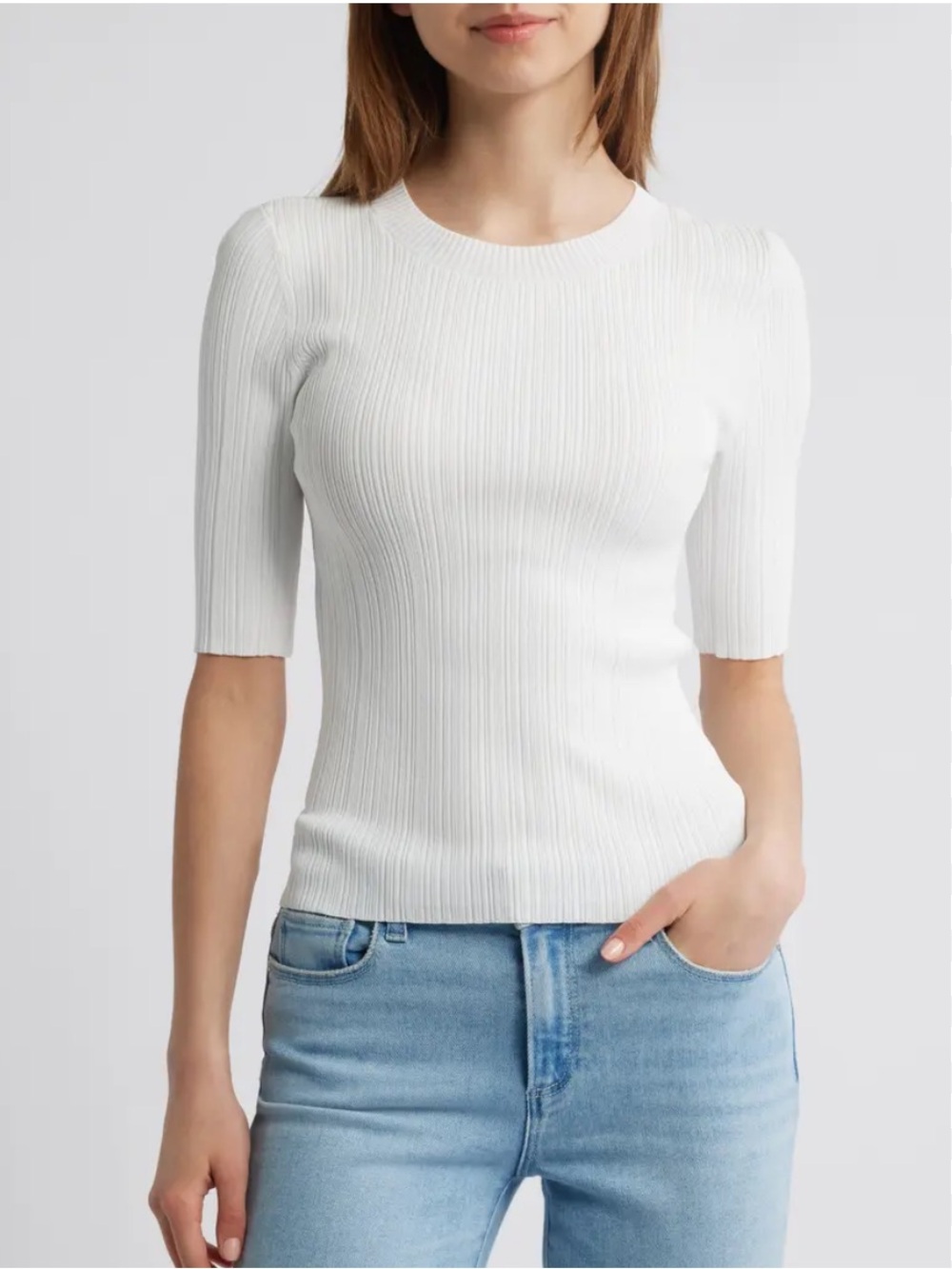 Veronica Beard White Stretch Sweater Size XS